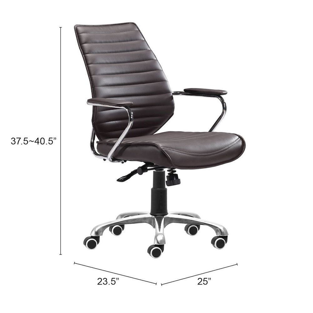 Enterprise Low Back Office Chair Espresso. Picture 7