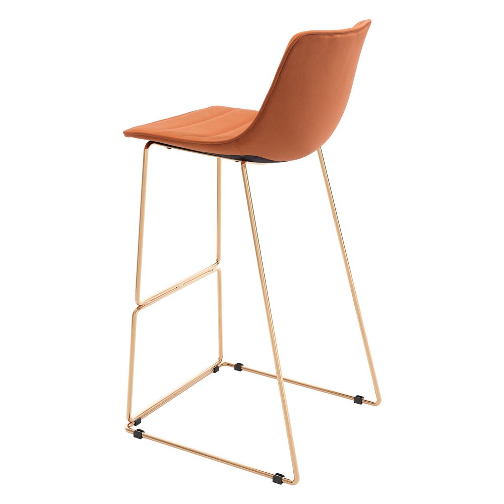 Adele Bar Chair Orange & Gold. Picture 5