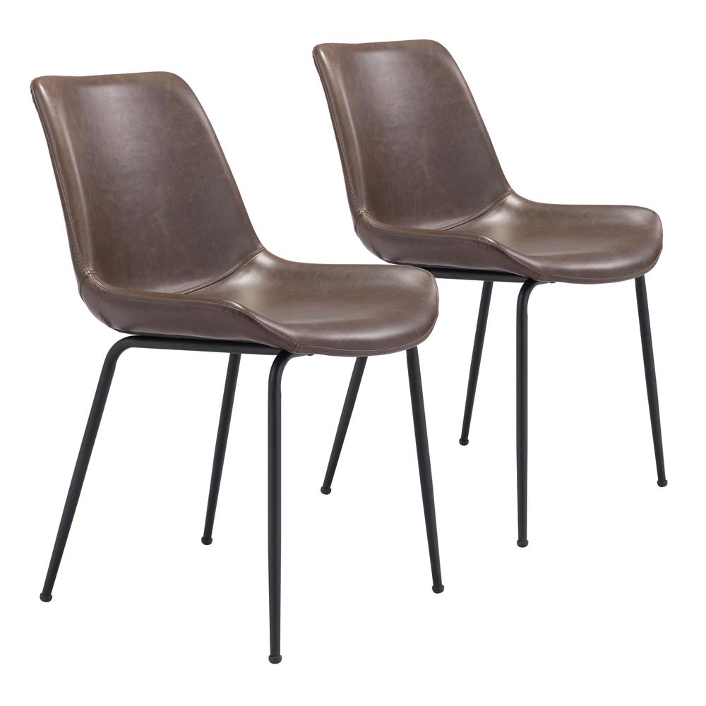 Byron Dining Chair (Set of 2) Brown. Picture 1