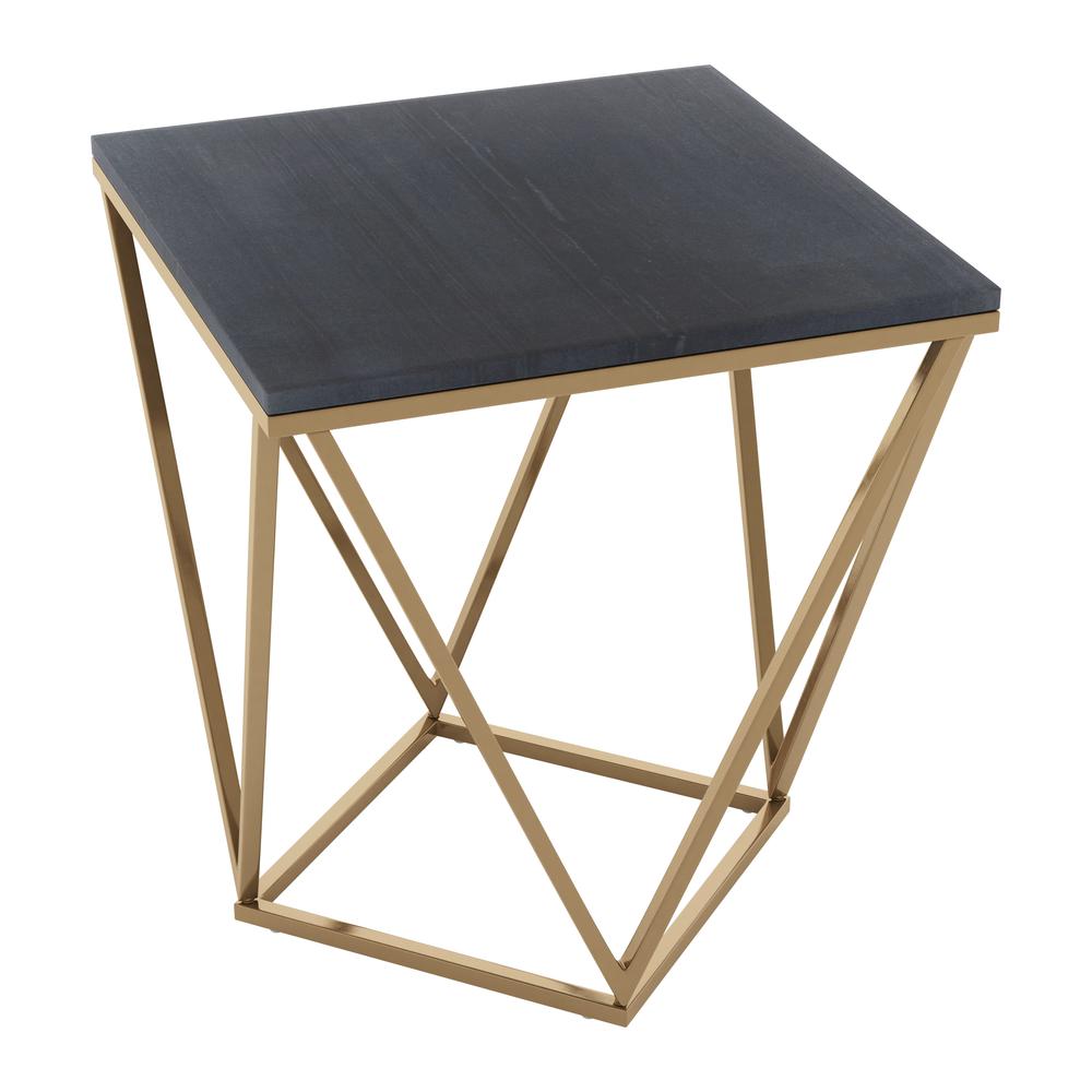 Verona Side Table Black & Gold. Picture 3