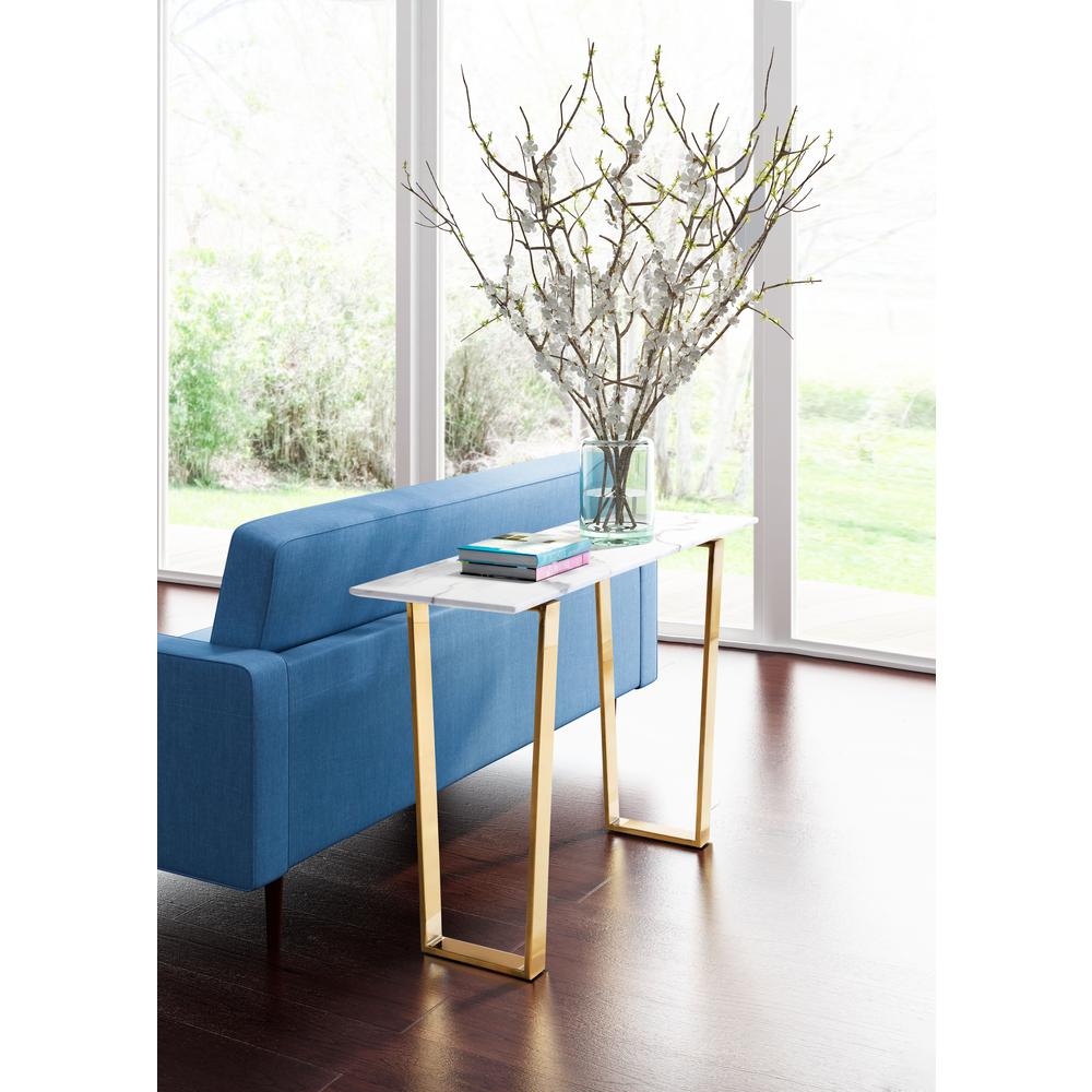 Atlas Console Table White & Gold. Picture 6