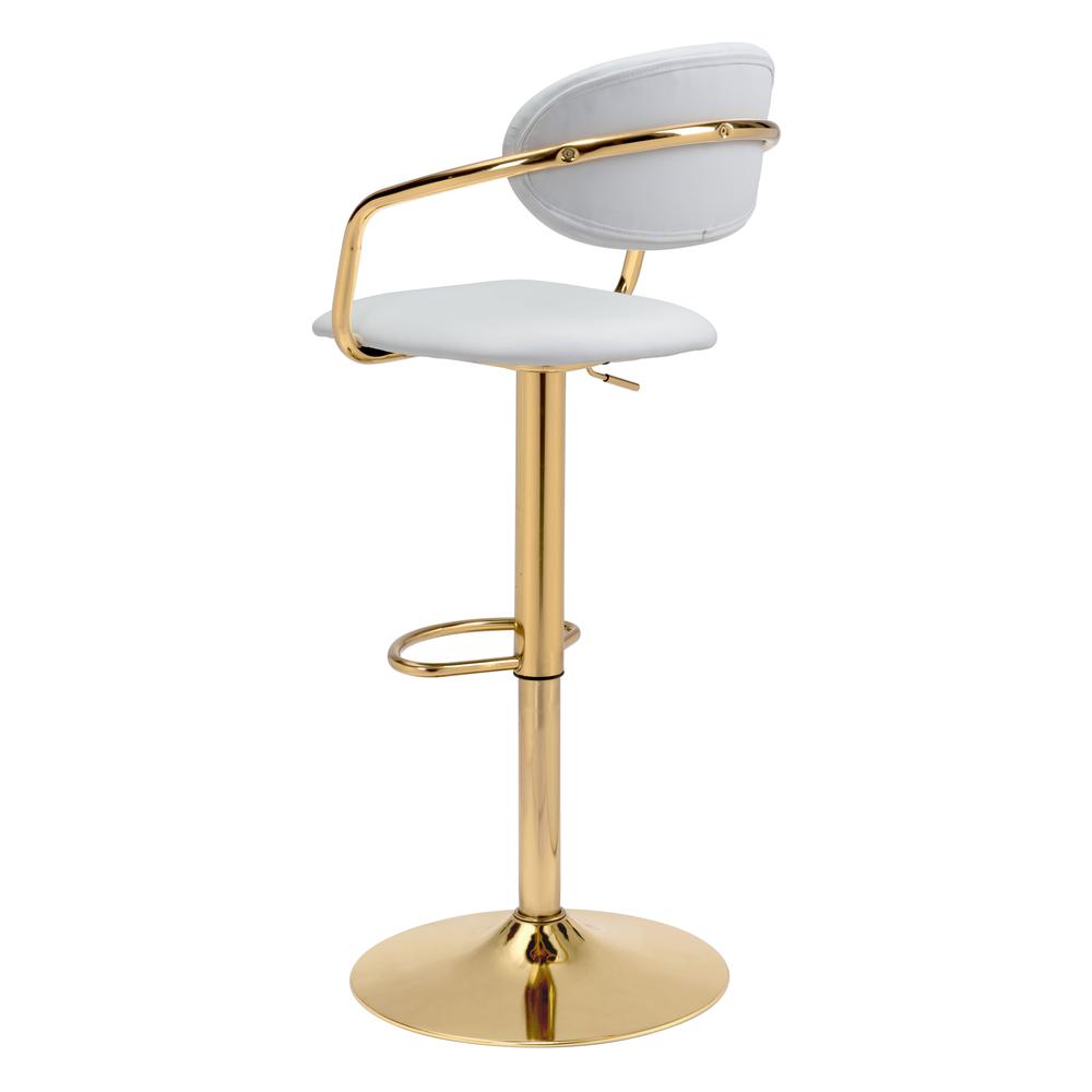 Gusto Bar Chair White & Gold. Picture 5