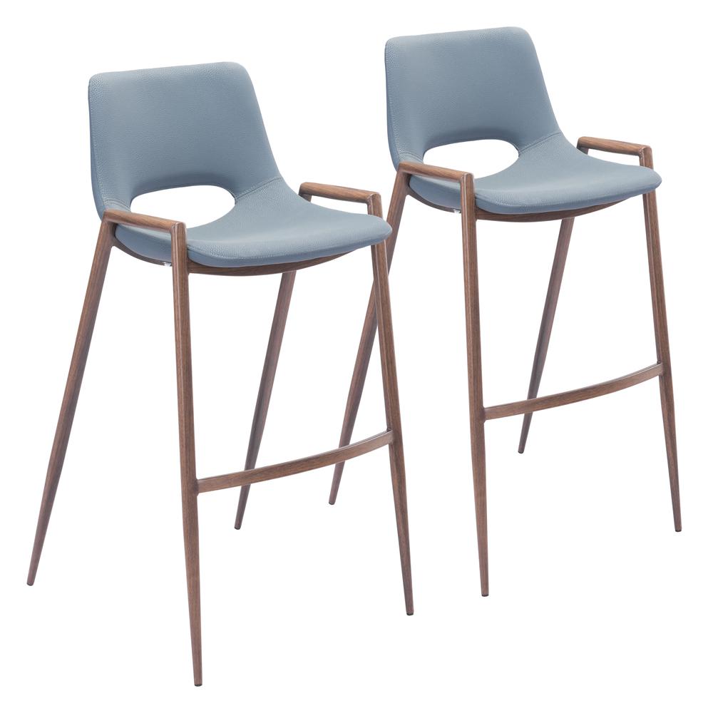 Desi Bar Chair (Set of 2) Gray. Picture 1