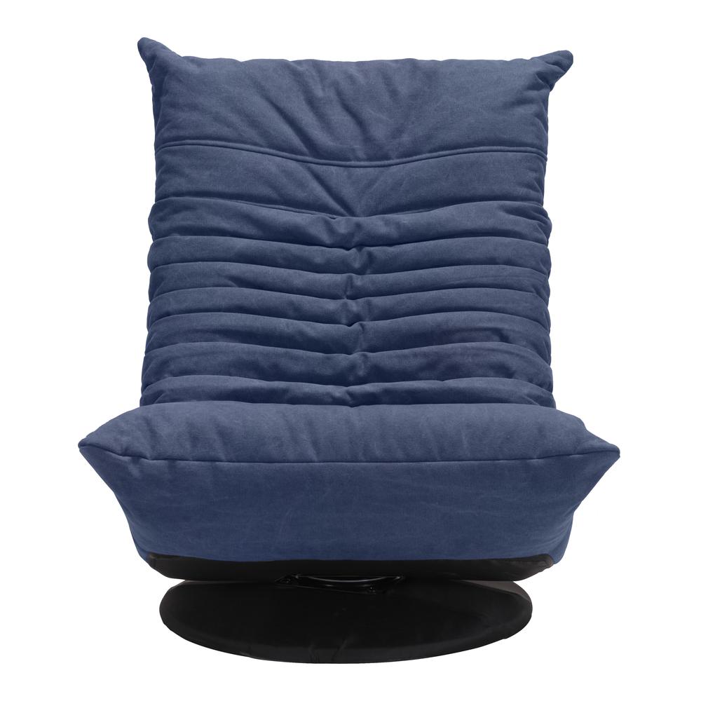 Down Low Swivel Chair Blue. Picture 3