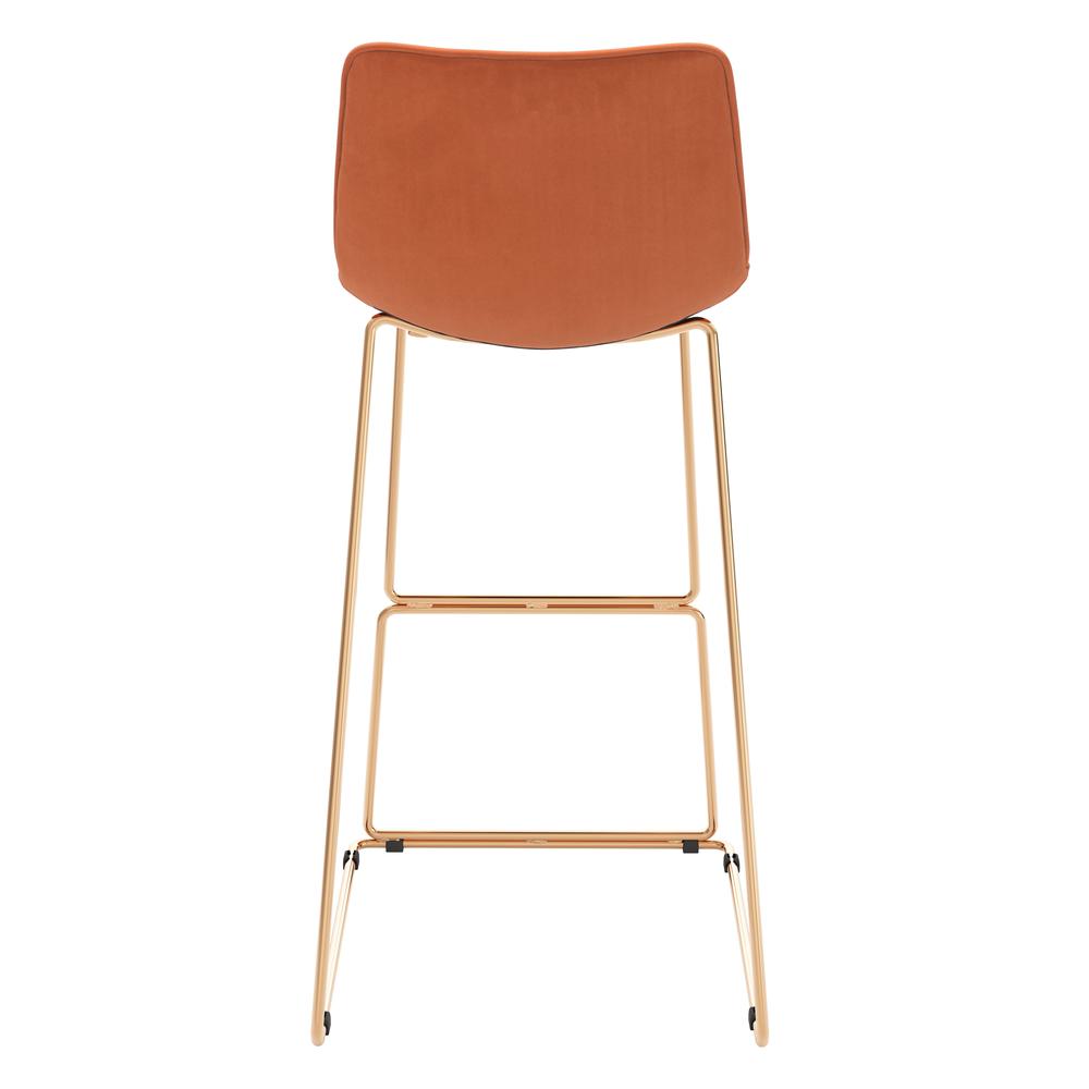 Adele Bar Chair Orange & Gold. Picture 4