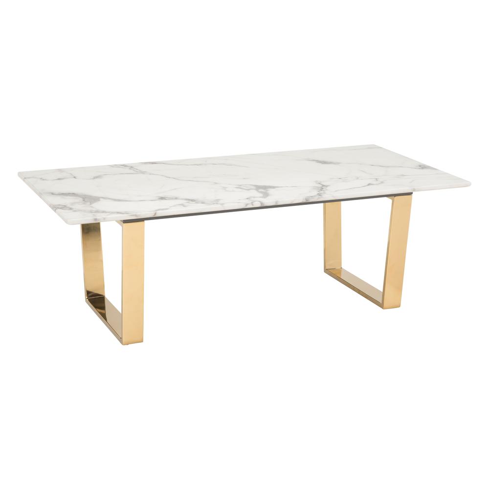 Atlas Coffee Table White & Gold. Picture 1