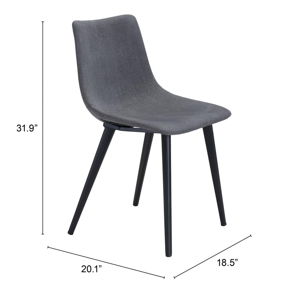 DanielSteel Dining Chairs (Set of 2) - Gray/Black, Belen Kox. Picture 9
