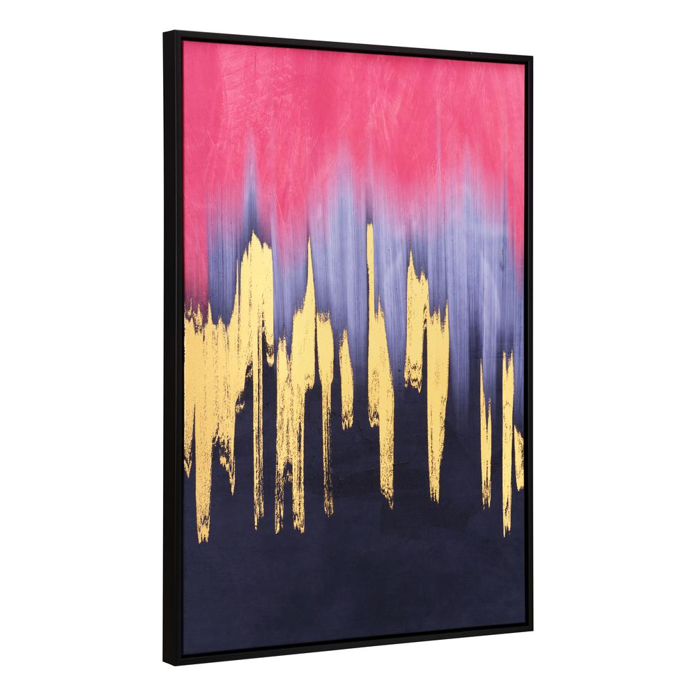 Sunset Wave Canvas Wall Art Multicolor. Picture 1