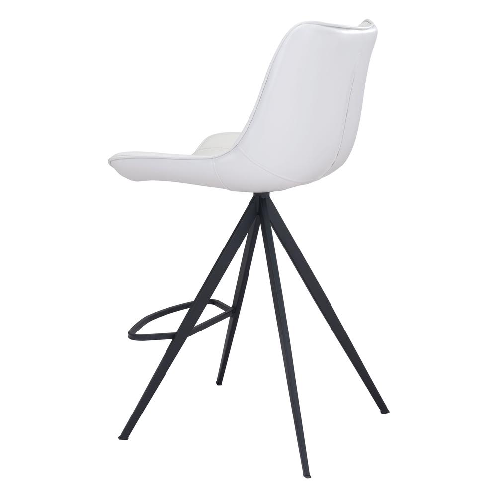 Aki Counter Chair (Set of 2) White & Black. Picture 6