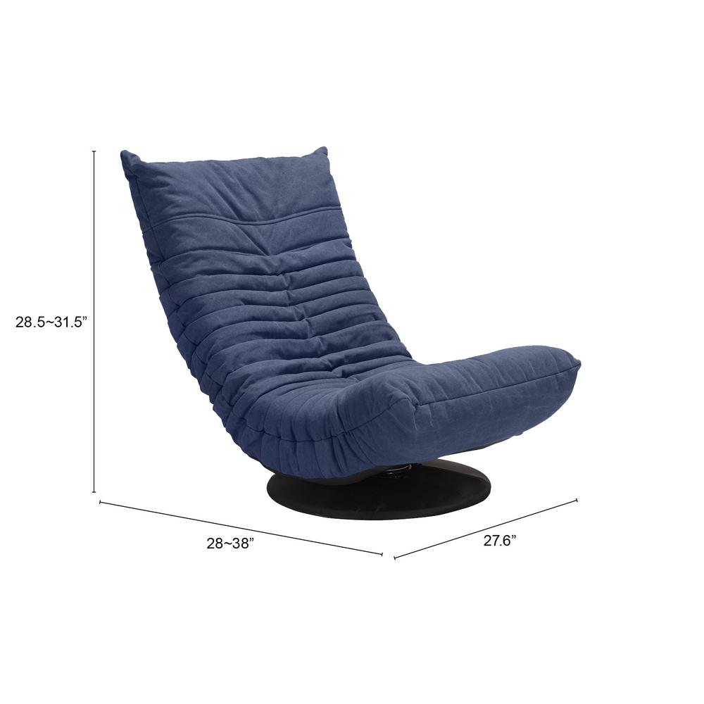 Down Low Swivel Chair Blue. Picture 9