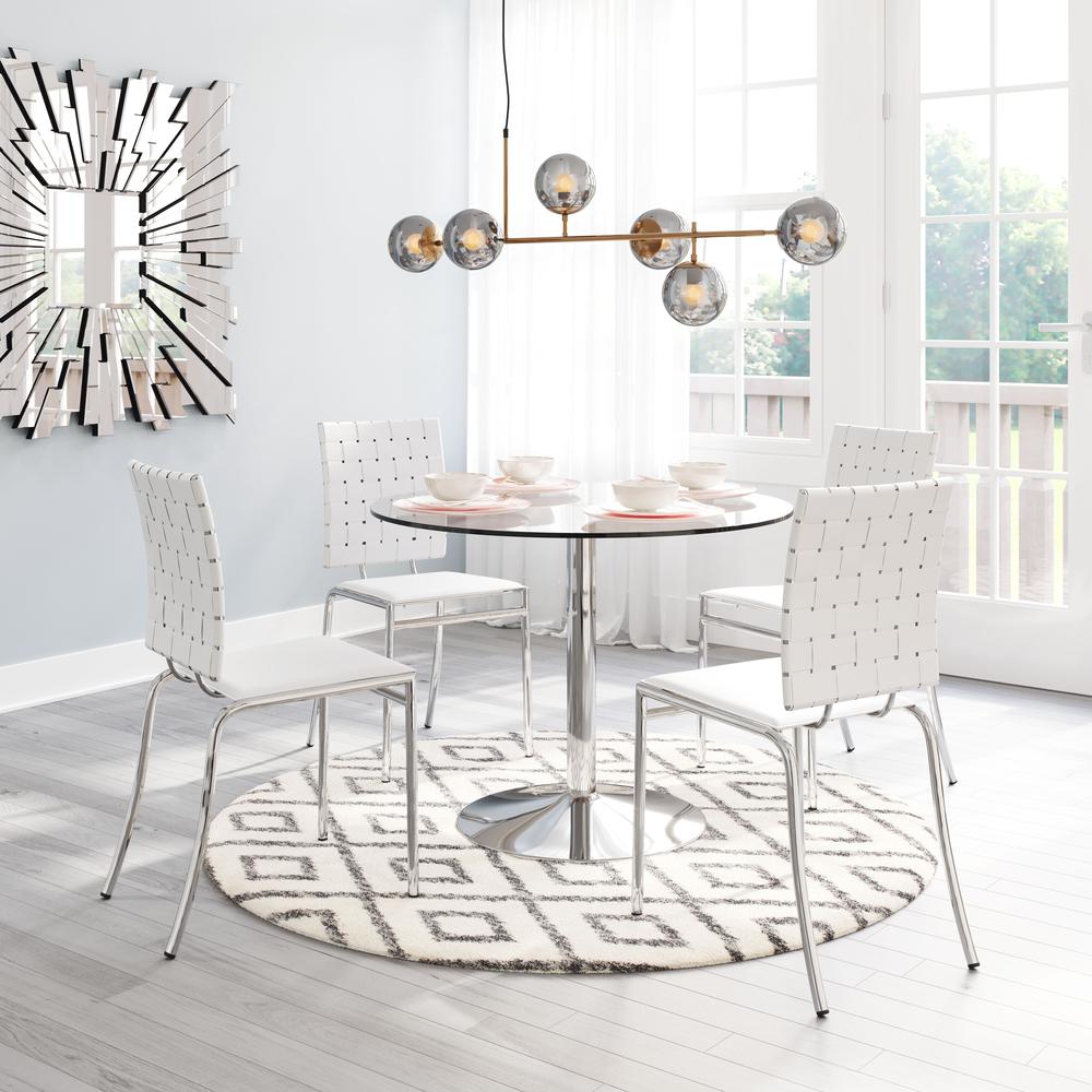 Criss Cross Dining Chair (Set of 4) White. Picture 7