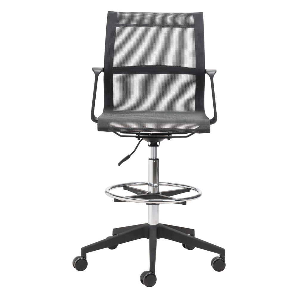 Stacy Drafter Office Chair Black Mesh. Picture 3