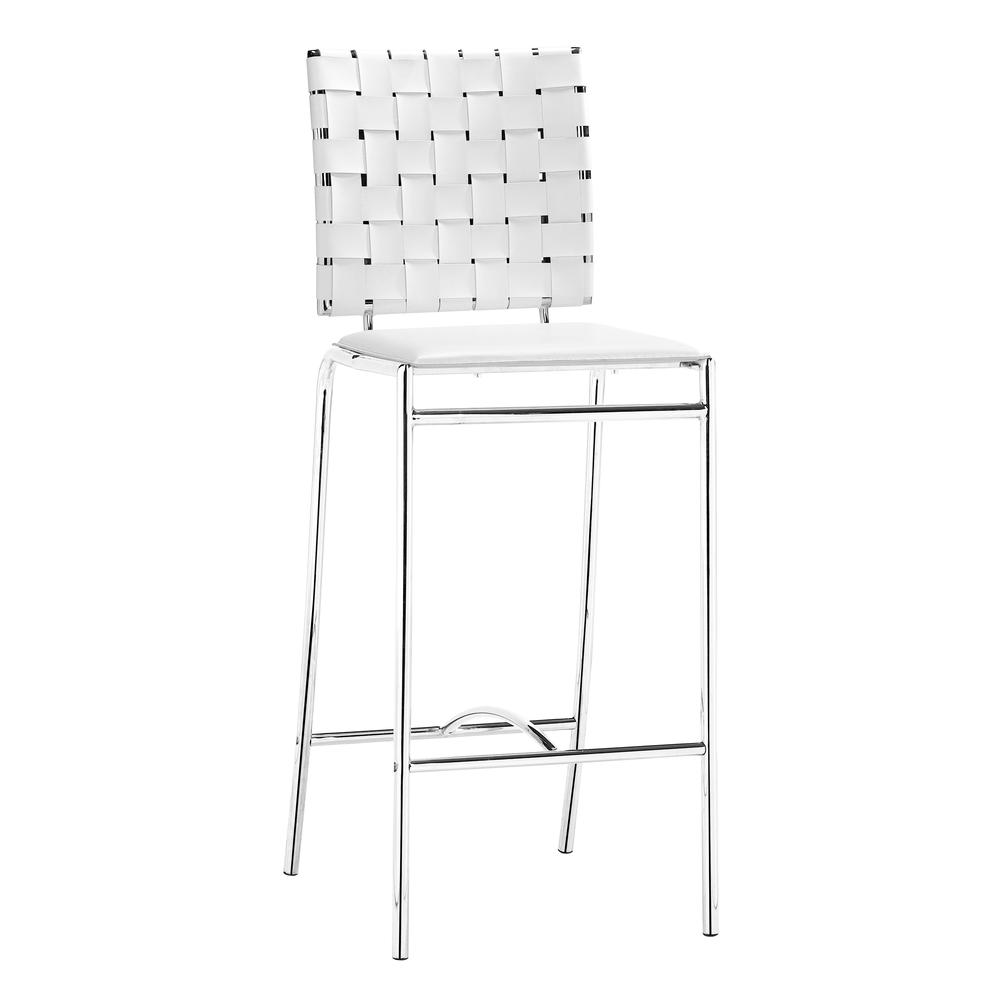 Criss Cross Counter Stool (Set of 2) White. Picture 2