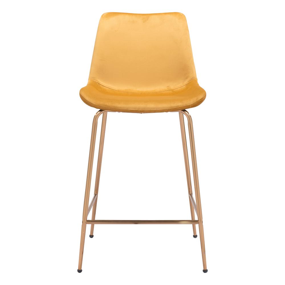 Tony Counter Stool Yellow & Gold. Picture 3