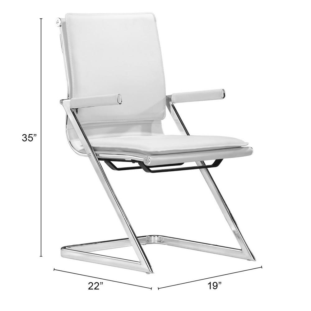 Lider Plus Conference Chair (Set of 2) White. Picture 8