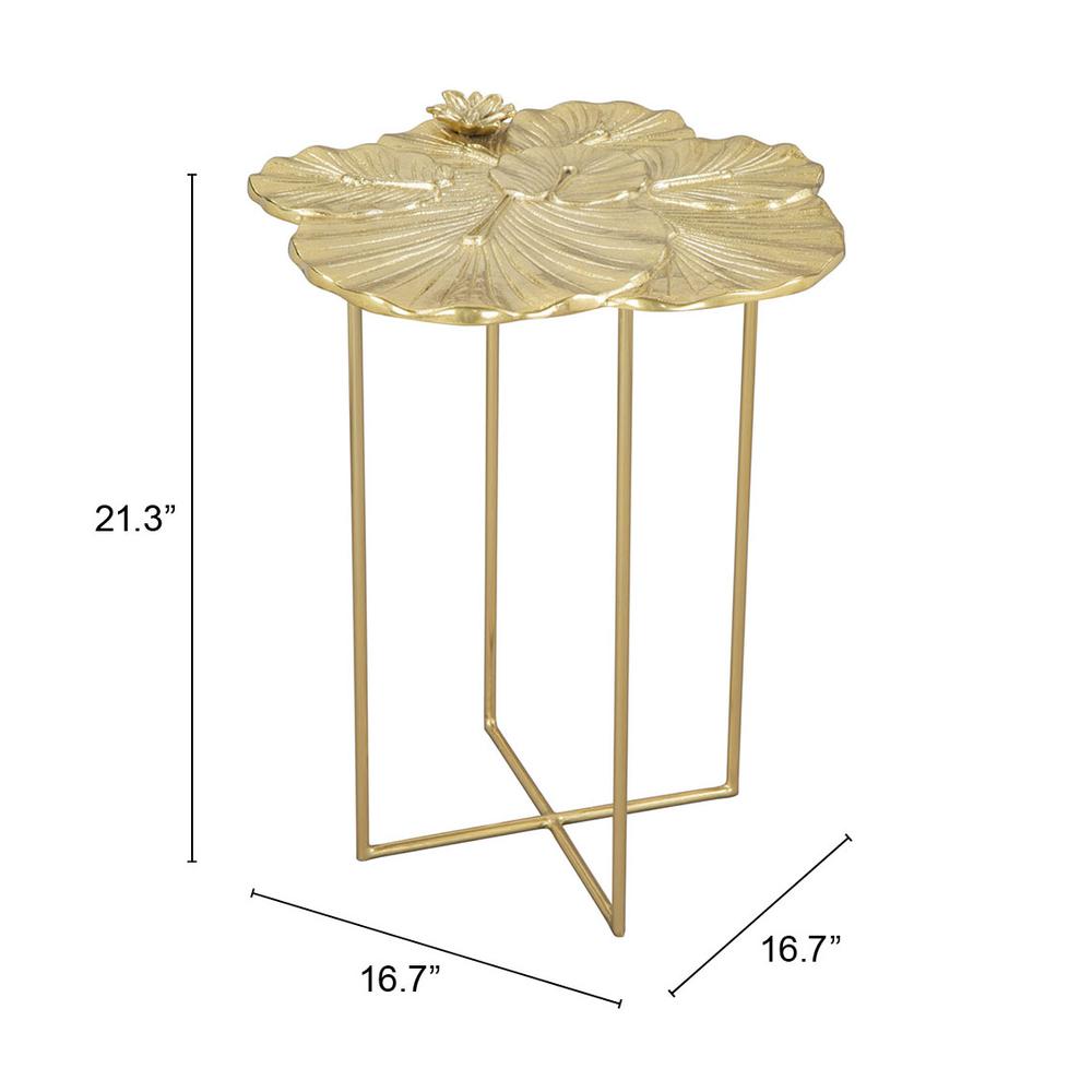Lotus Side Table Gold. Picture 7