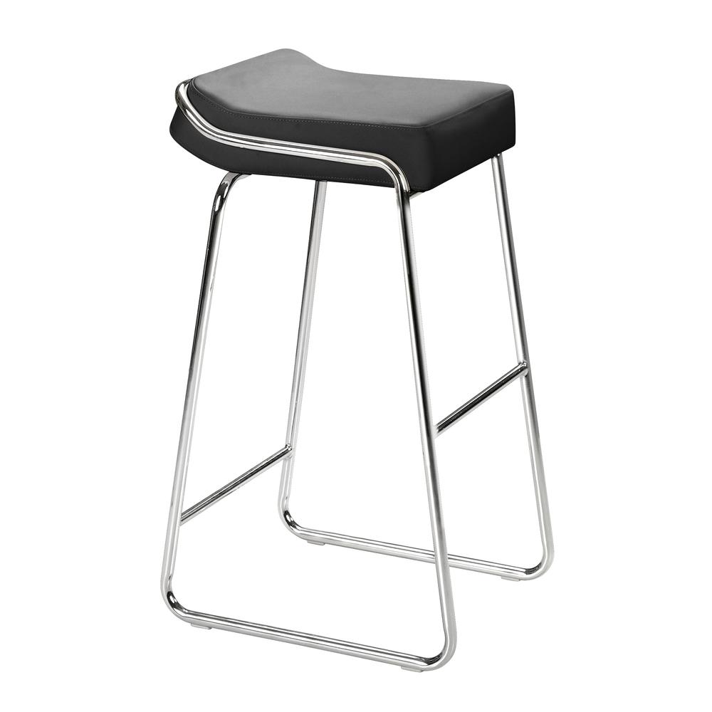 Wedge Barstool (Set of 2) Black. Picture 2