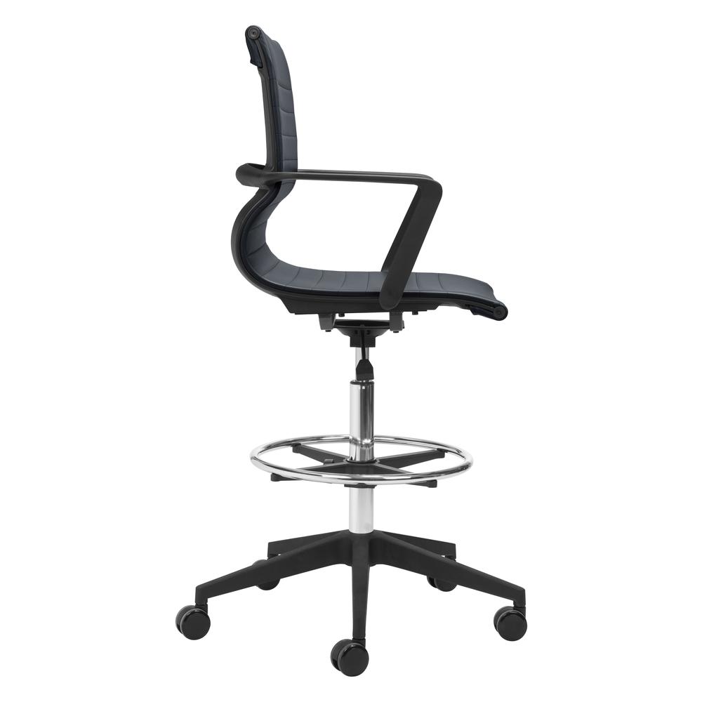 Stacy Drafter Office Chair Black. Picture 2