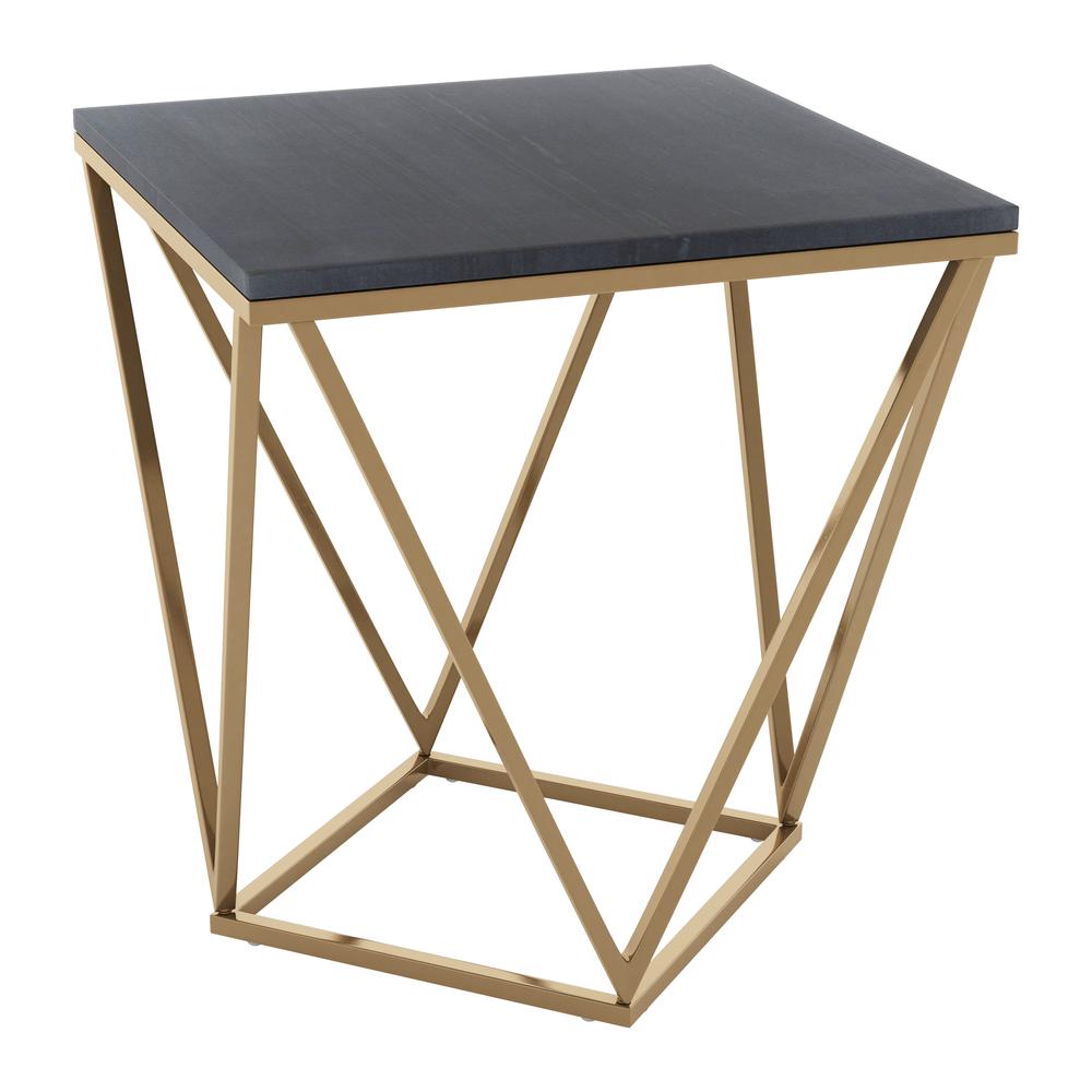 Verona Side Table Black & Gold. The main picture.