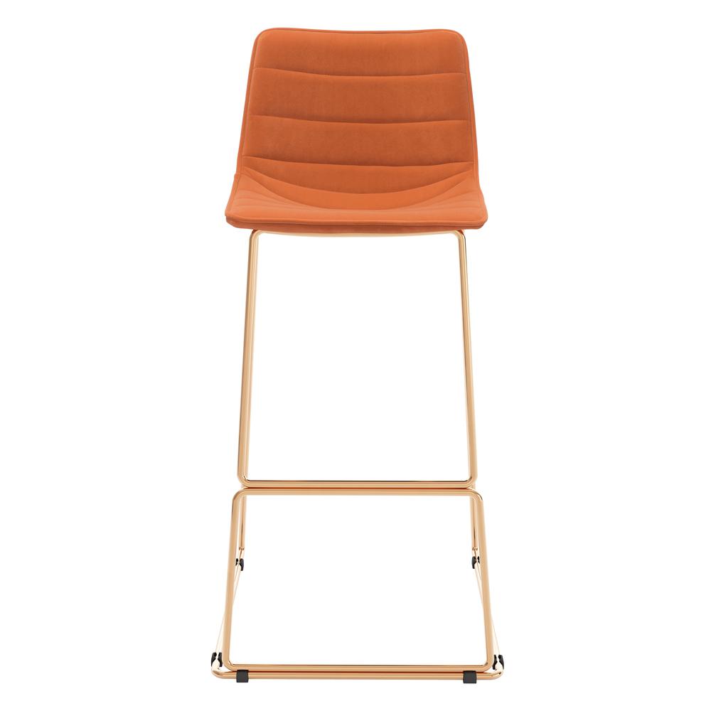 Adele Bar Chair Orange & Gold. Picture 3