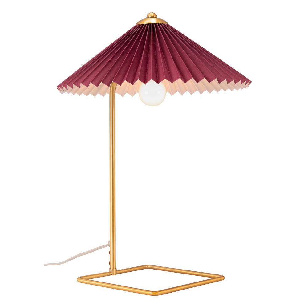 Charo Table Lamp Red & Gold. Picture 1