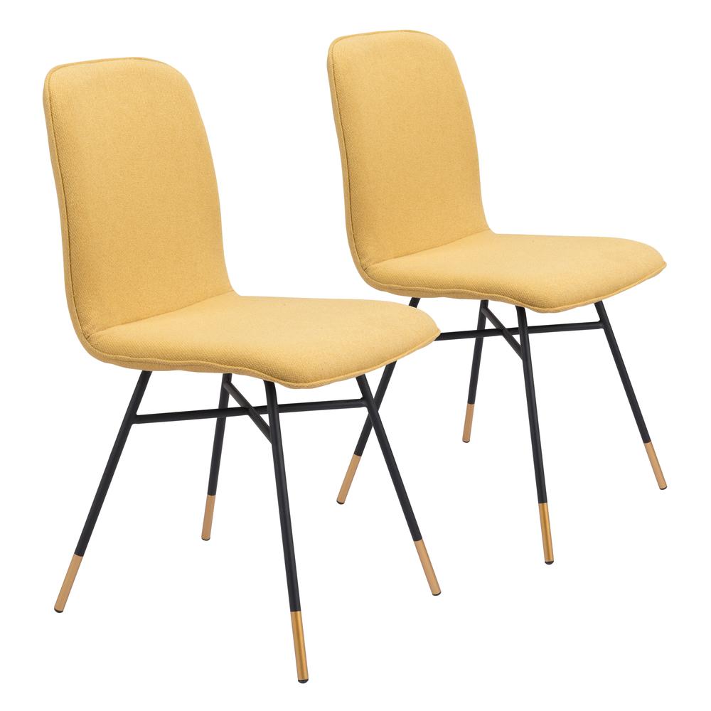 Var Dining Chair (Set of 2) Yellow. Picture 1