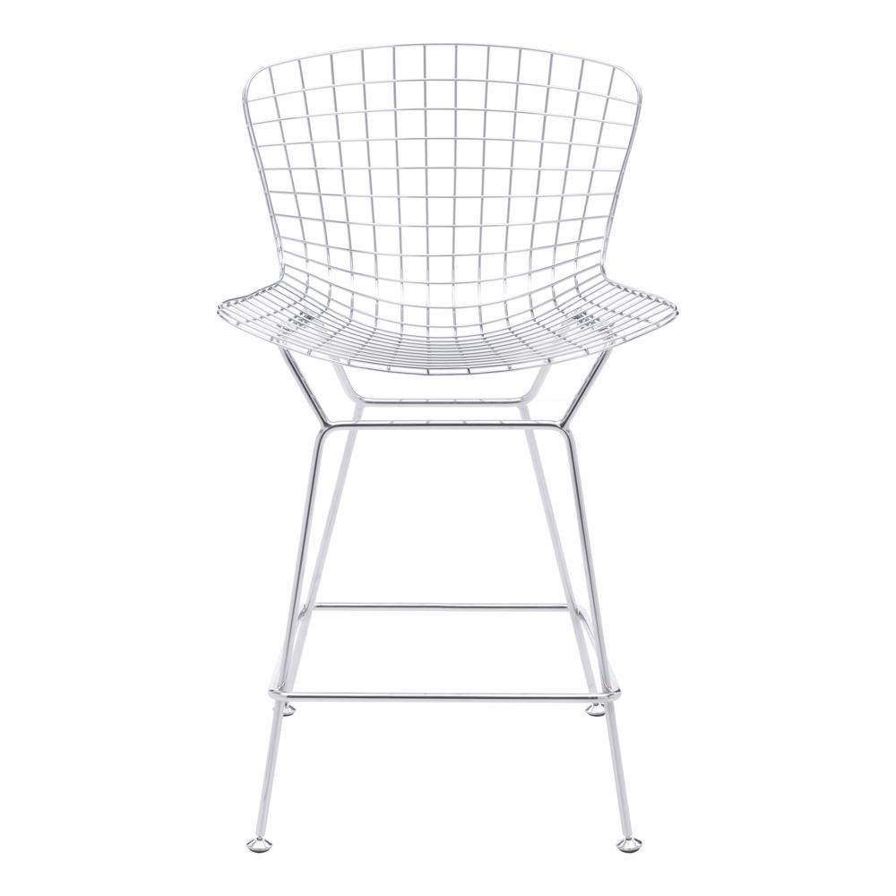 Wire Counter Chair (Set of 2) Chrome. Picture 4