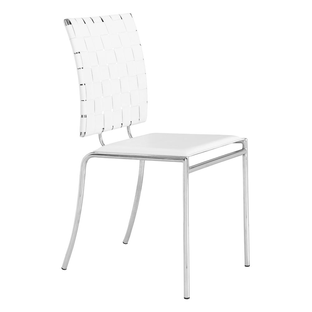 Criss Cross Dining Chair (Set of 4) White. Picture 2