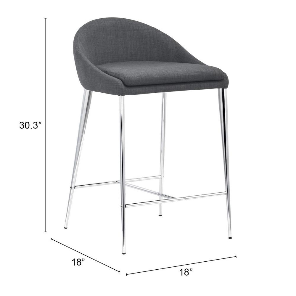 Reykjavik Counter Stool (Set of 2) Graphite. Picture 8