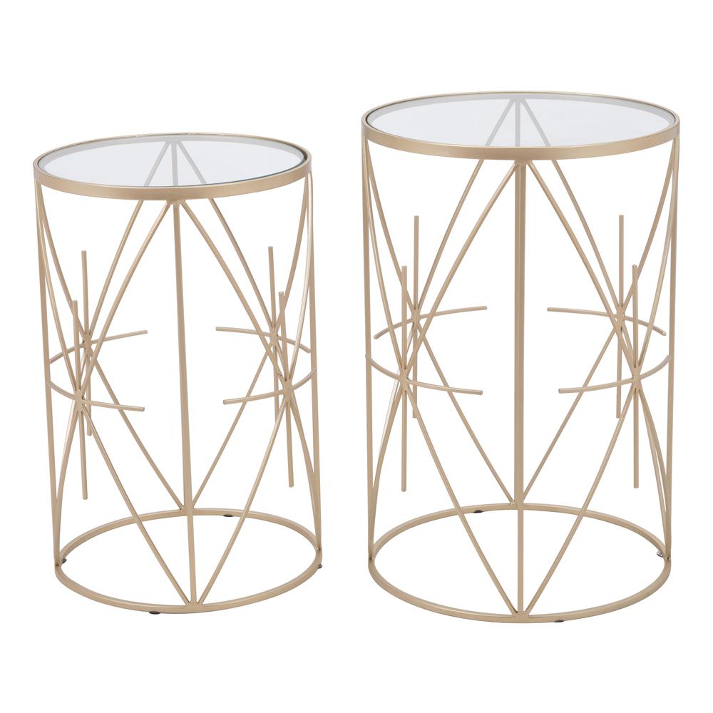 Hadrian Side Table Set (2-Piece) Gold. Picture 3