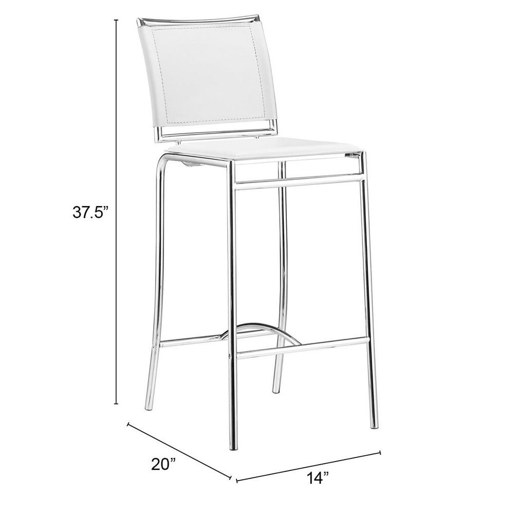 Soar Bar Chair (Set of 2) White. Picture 8