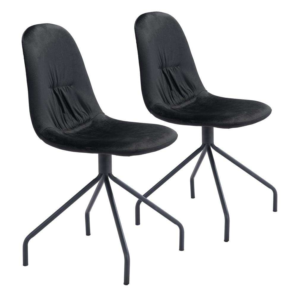 Slope Dining Chair (Set of 2) Black. Picture 1