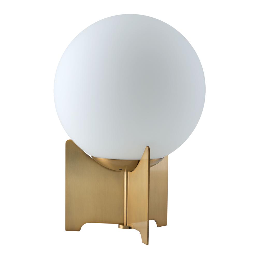 Pearl Table Lamp White & Brass. Picture 4