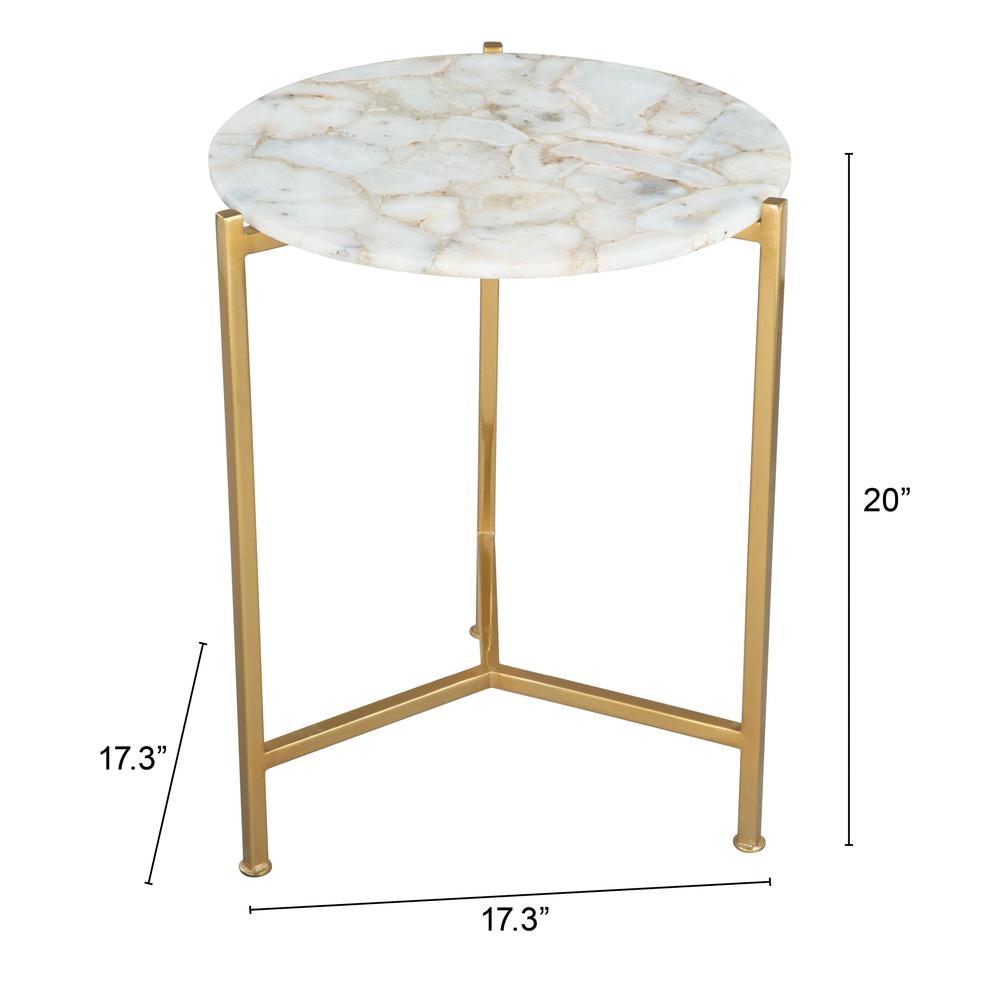 Haru Side Table White & Gold. Picture 9