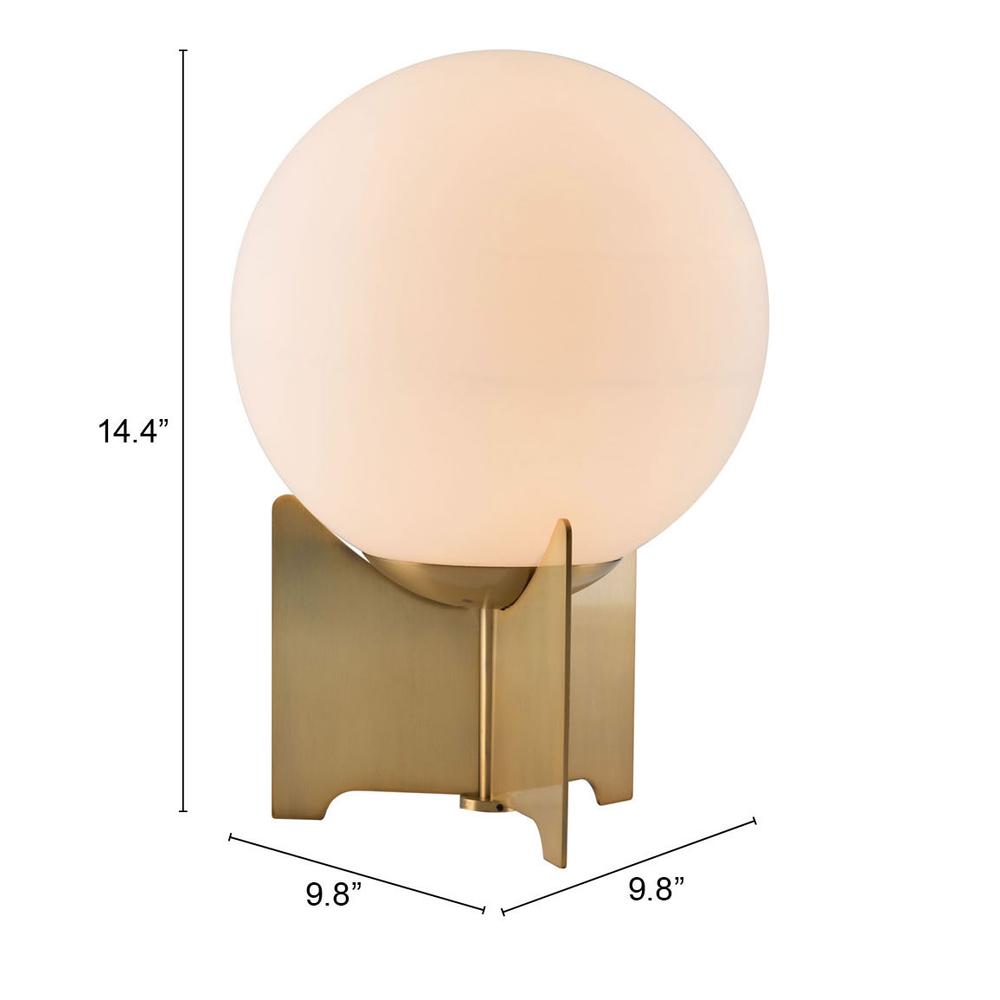 Pearl Table Lamp White & Brass. Picture 7