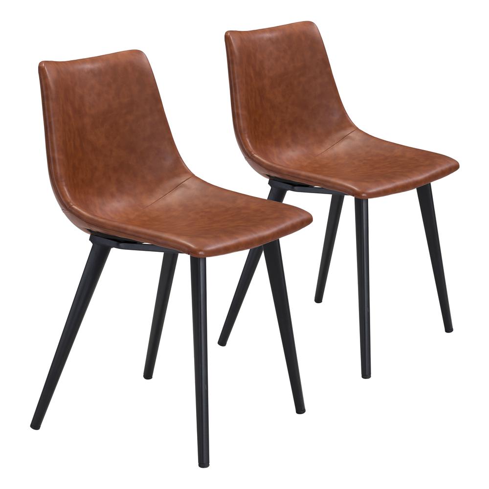 ClassicLux Dining Chairs (Set of 2) - Vintage Brown, Belen Kox. Picture 1