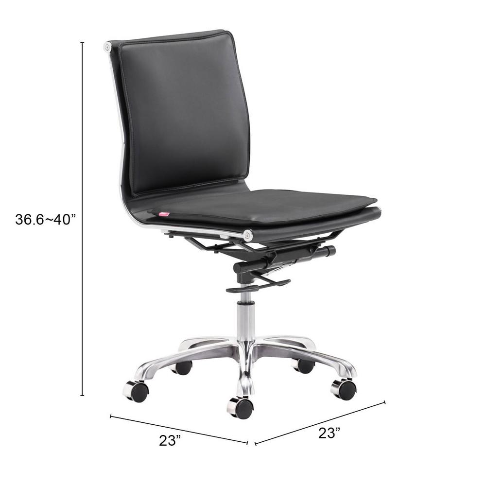 Lider Plus Armless Office Chair Black. Picture 6