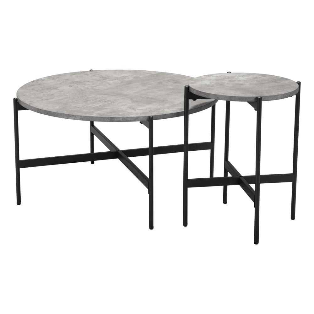 Malo Coffee Table Set Gray & Black. Picture 2