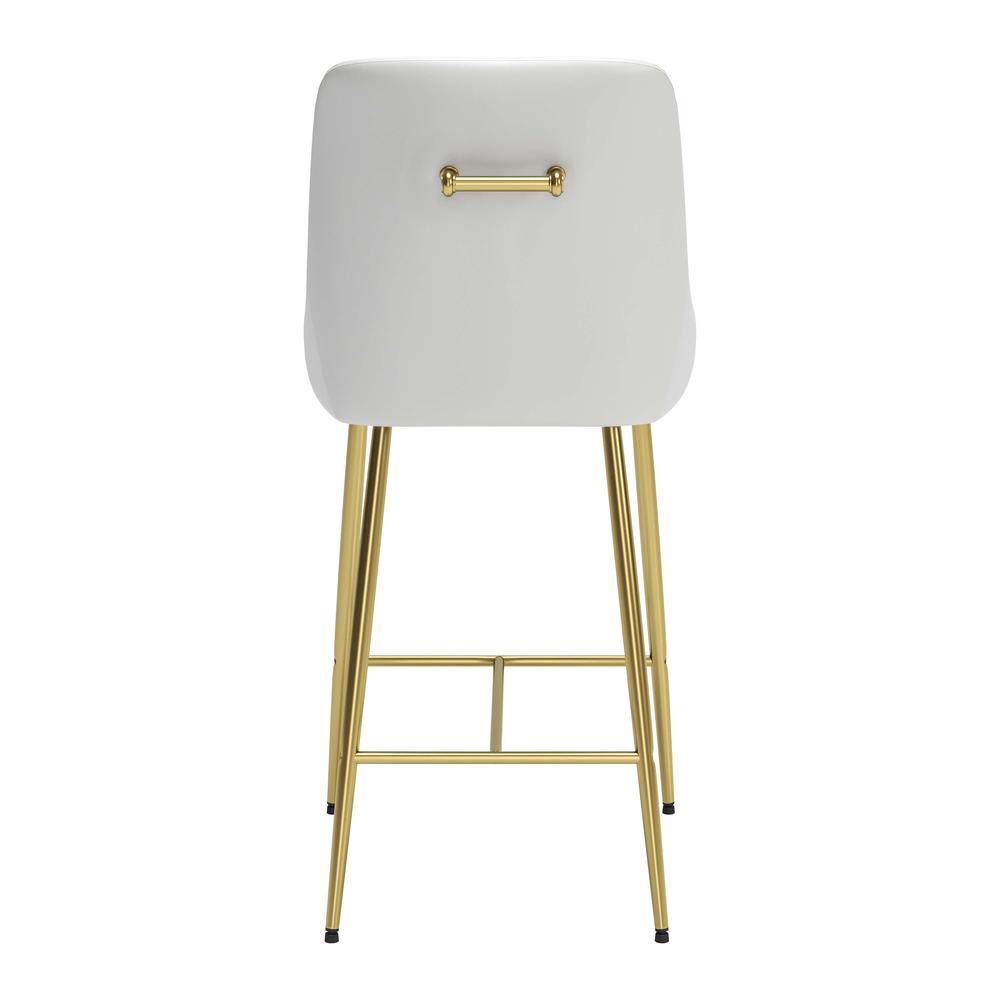 Madelaine Counter Stool White & Gold. Picture 4