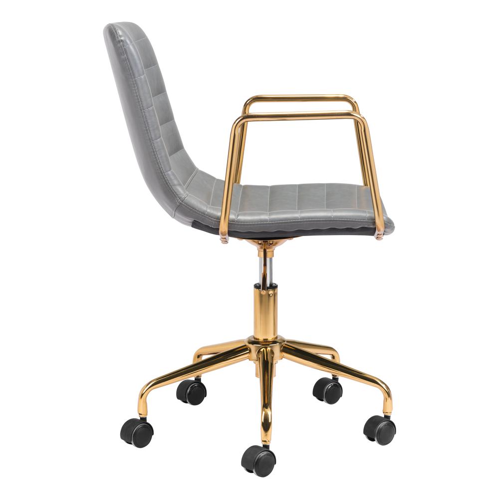 Eric Office Chair Gray & Gold. Picture 2