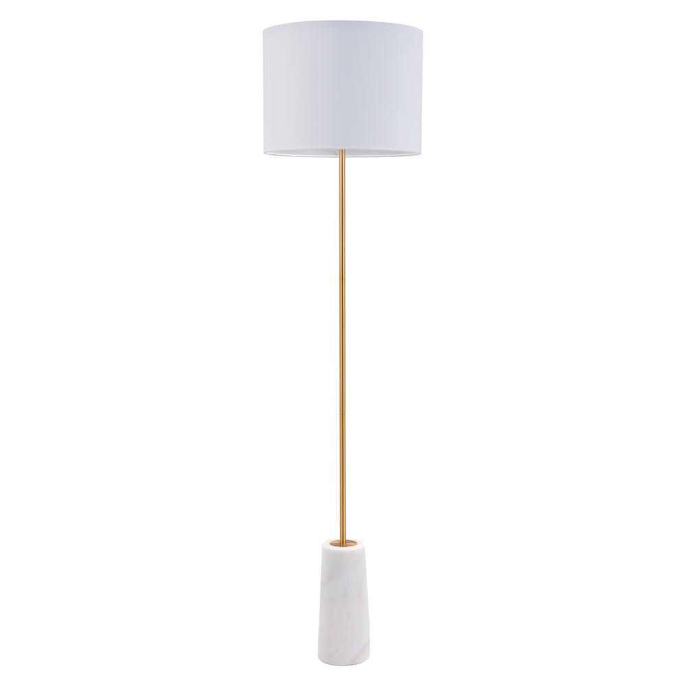 Titan Floor Lamp White & Brass. Picture 2