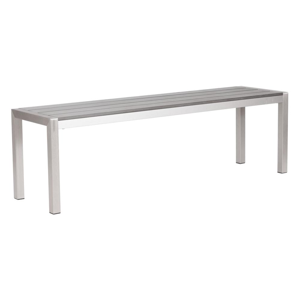 Double Bench, Brushed Aluminum. Picture 1