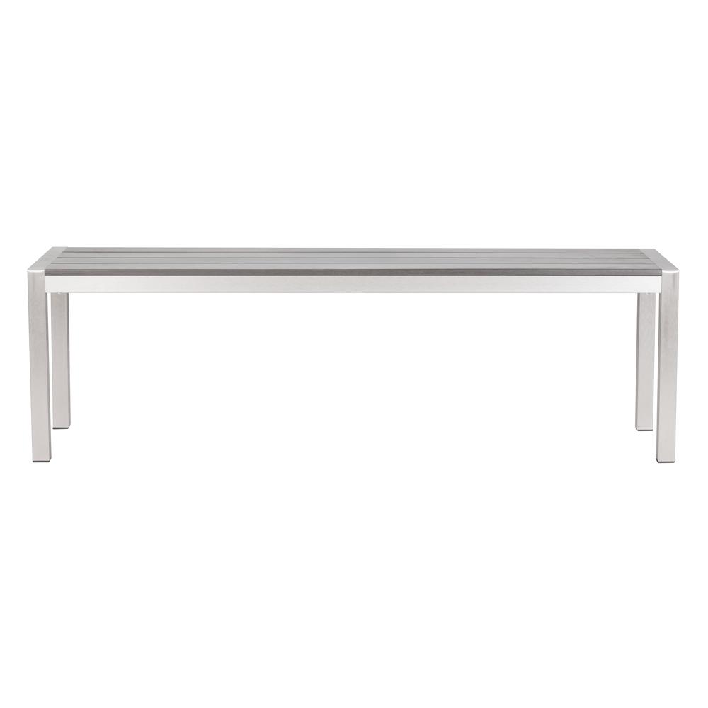 Double Bench, Brushed Aluminum. Picture 3