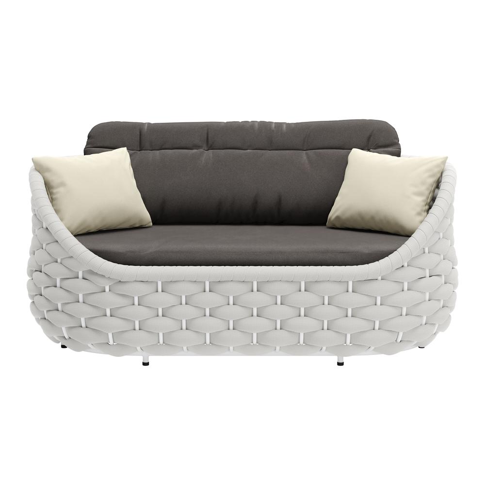 Coral Reef Loveseat Gray. Picture 2
