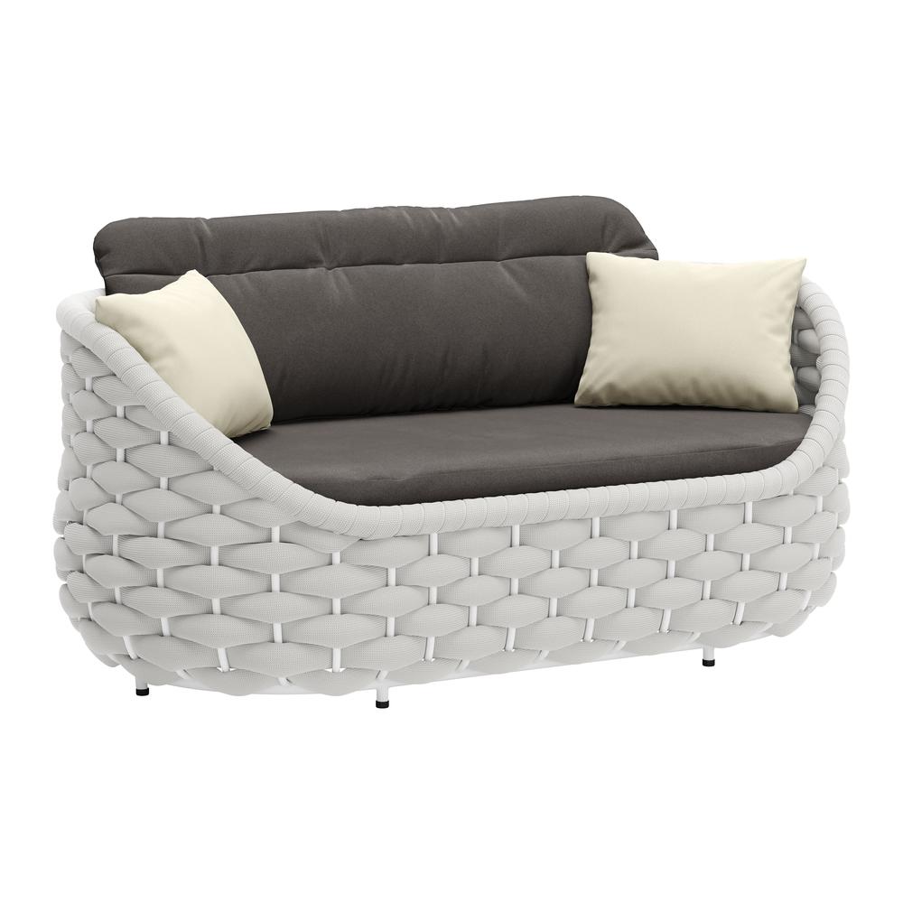 Coral Reef Loveseat Gray. Picture 6