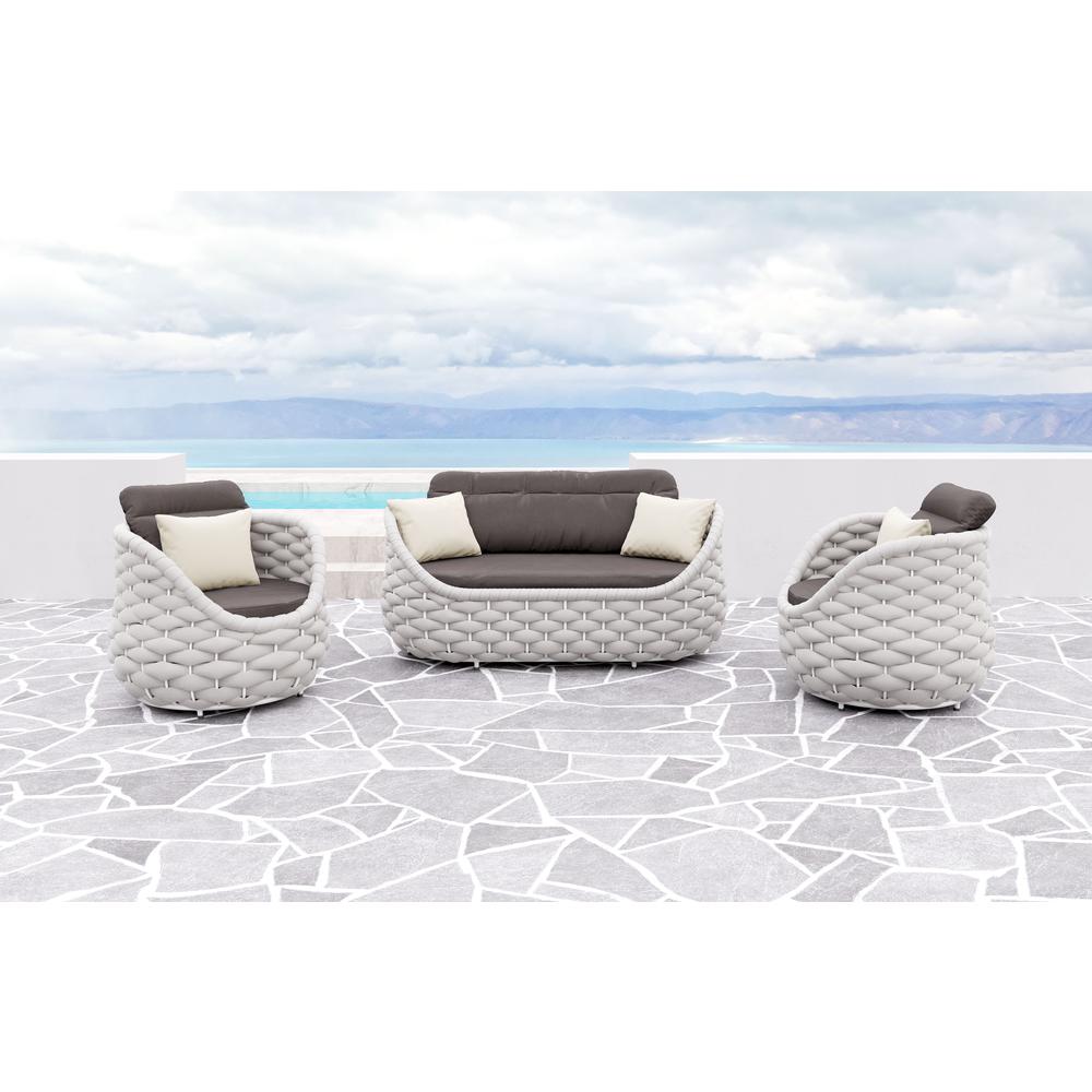 Coral Reef Loveseat Gray. Picture 8