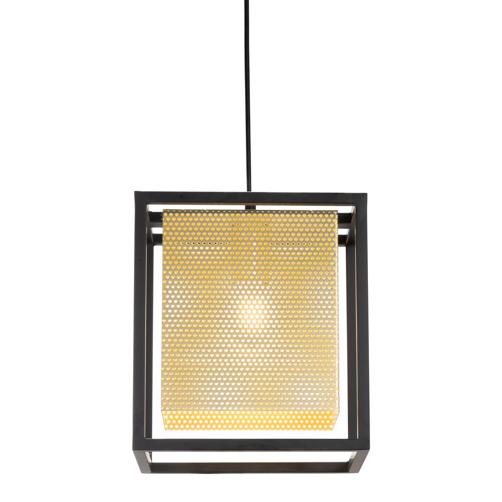 Yves Ceiling Lamp Gold & Black. Picture 4