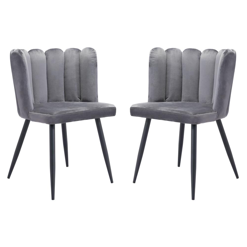 Adele Dining Chair (Set of 2) Dark Gray. The main picture.