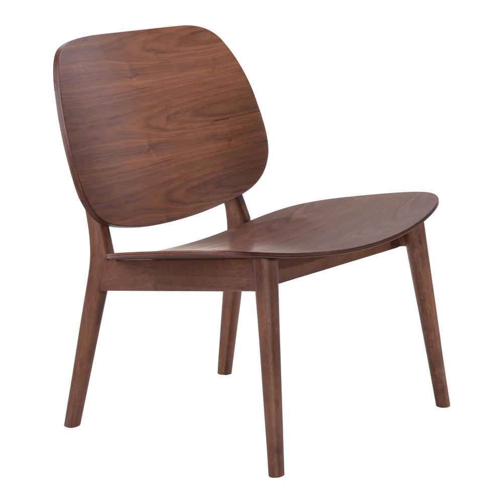 Priest Lounge Chair Walnut. Picture 1