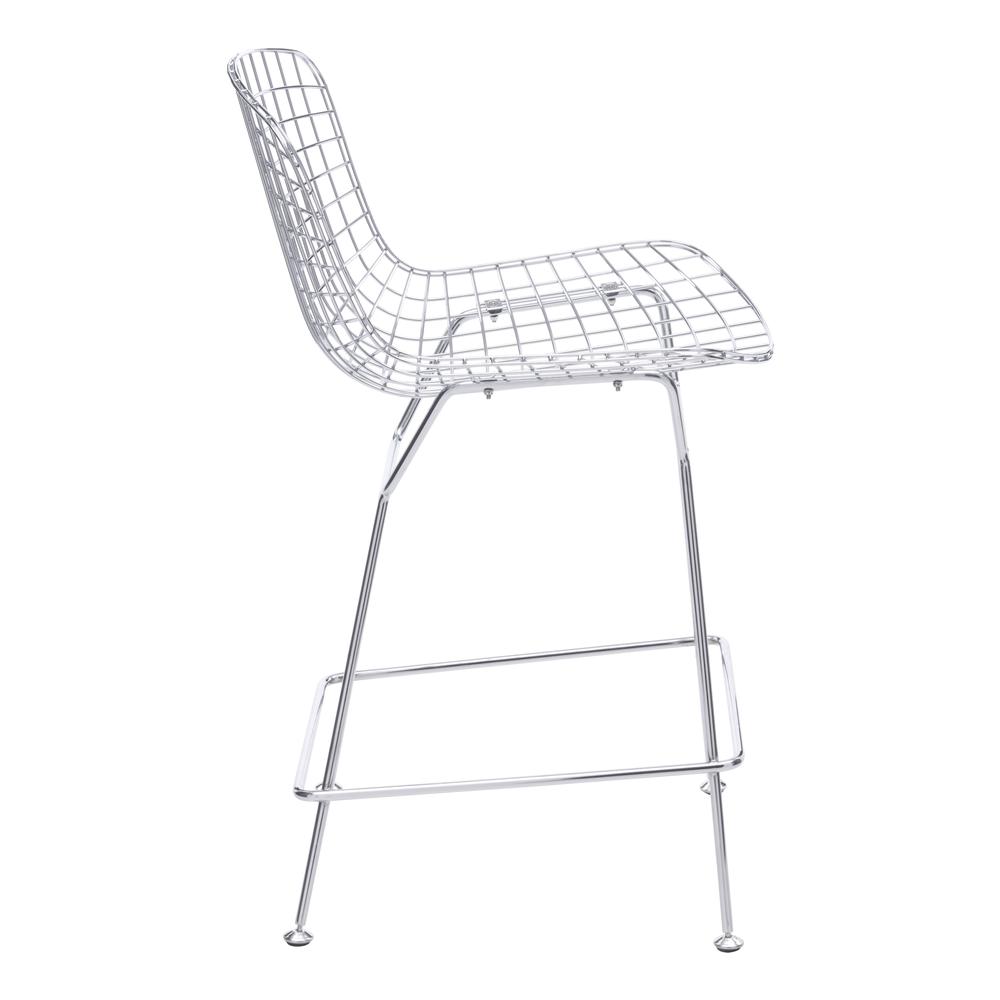 Wire Counter Chair (Set of 2) Chrome. Picture 3